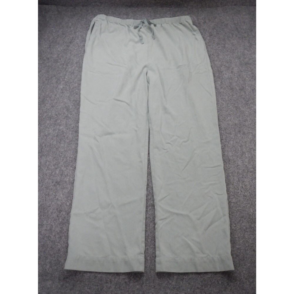 Soft Surroundings Light Sage Wide-Leg Drawstring Pants